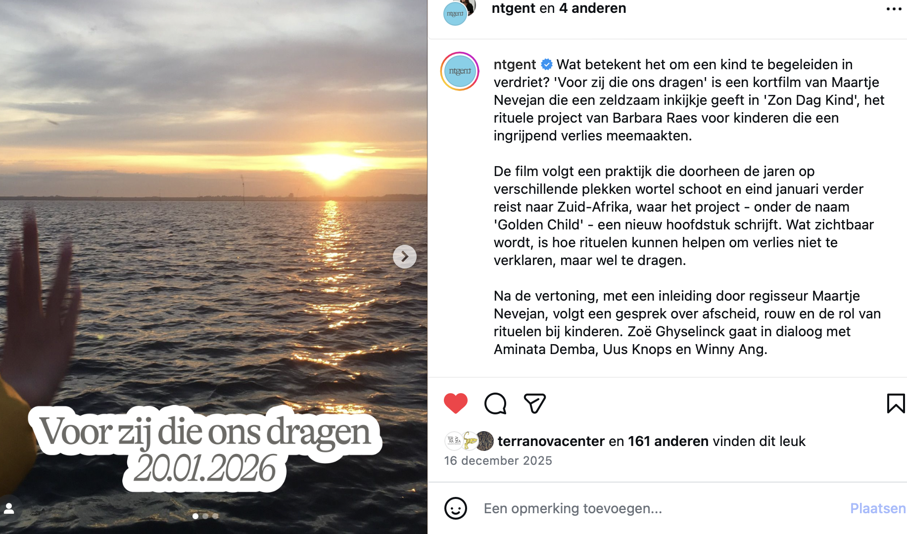 “Voor Zij Die Ons Dragen” in Gent -België, op 20/01/2026